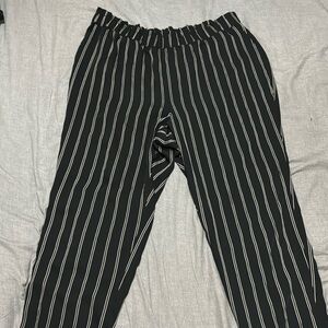 Express XL striped Ankle High Rise Pants